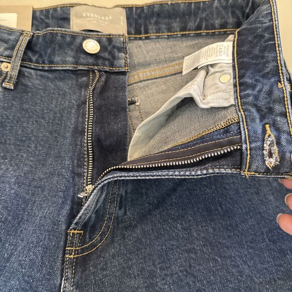 Everlane Curvy Cheeky Jeans Straight Crop Medium Wash Blue Organic Size 29 New - Picture 7 of 12